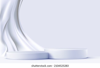 Product presentation. Abstract minimal scene with podium. Background vector 3d render with podium.