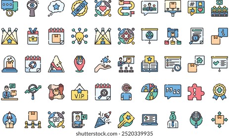 Iconos de presentación de Productos Colección de iconos vectoriales de alta calidad con trazo editable. Ideal para Profesional y Proyectos Creativos.