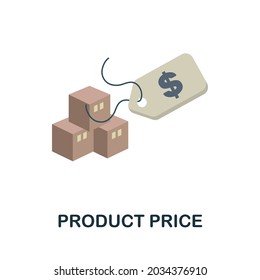 Product Price flat icon. Simple sign from procurement process collection. Creative Product Price icon illustration for web design, infographics and more