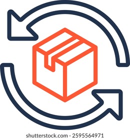 Product Process Icon Color Line Vector Illustration