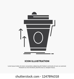 product, promo, coffee, cup, brand marketing Icon. glyph vector gray symbol for UI and UX, website or mobile application