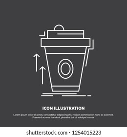 product, promo, coffee, cup, brand marketing Icon. Line vector symbol for UI and UX, website or mobile application