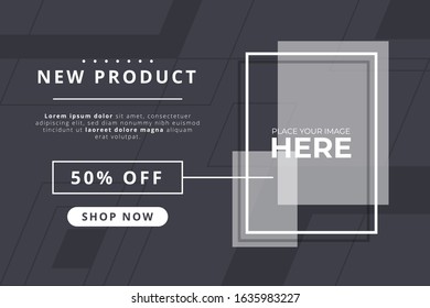 Product Promotion Geometric Background template for graphic design, business, corporate, company, etc.