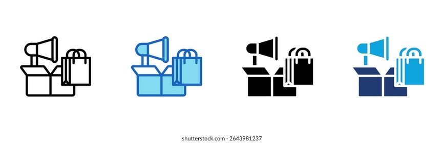 Icono de la promoción del Producto Multi Style Ilustración vectorial