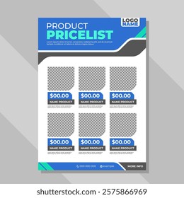 Product promotion pricelist flyer template