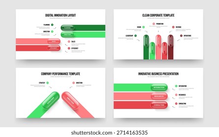 Propuesta De Producto 4 5 2 3 Paquete De Diseño De Presentación De Diagramas De Opciones. Profesional Resumen Cuatro Cinco Dos Tres Elementos Infografía Marco Plantilla Ilustración vectorial Colección.