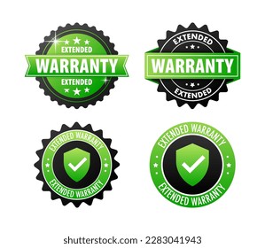 Product Protection Extended Warranty label, badge. Vector illustration