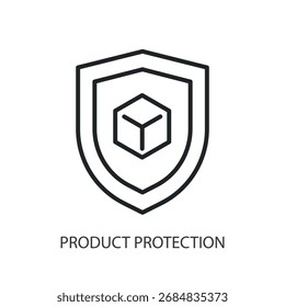 Proteção do produto ícones de vetor de linha fina.