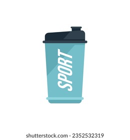 Product protein icon flat vector. Sport container. Gym food isolated