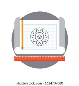 Product prototype concept icon. Startup planning. Prototyping and model making