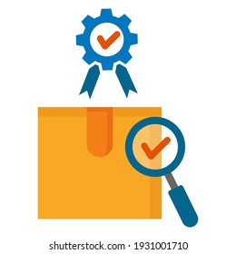 icono plano de calidad de producto de ilustración vectorial