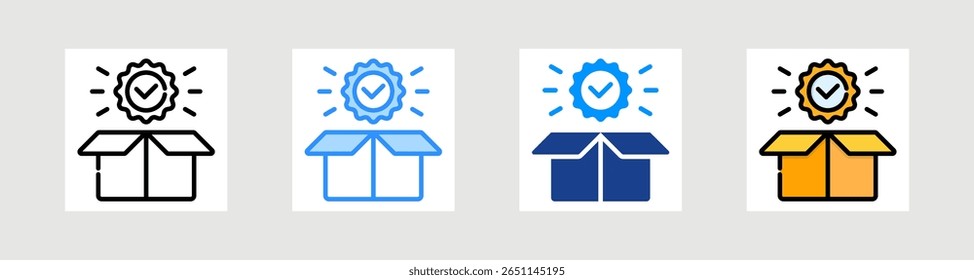 Product Quality Icon Collection Set Multiple Style