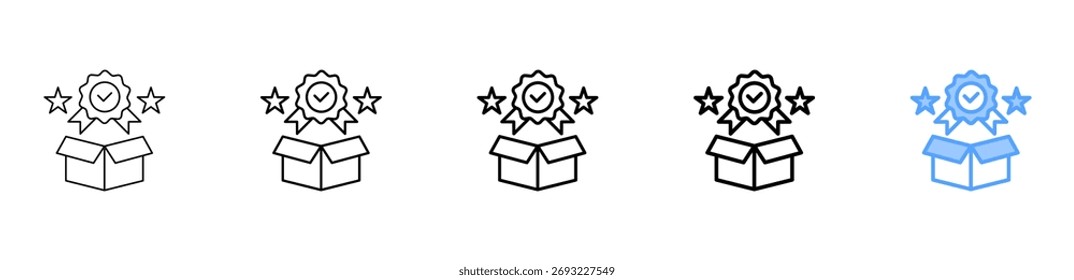 Product Quality Icon Different Style Outline Collection Set