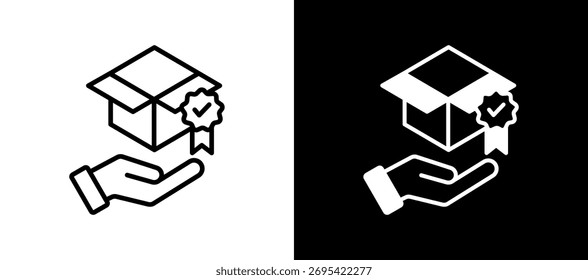 Icono de calidad de Producto Ilustración vectorial whiteblack
