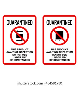 Product quarantined