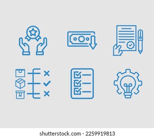 Product range icon set design