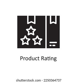 Product Rating Vector Solid Icon Design illustration. Product Management Symbol on White background EPS 10 File