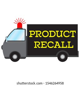 Product Recall. Emergency Vehicle, Vector