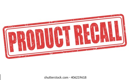 Product recall grunge rubber stamp on white background, vector illustration