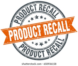 Product Recall Round Grunge Ribbon Stamp