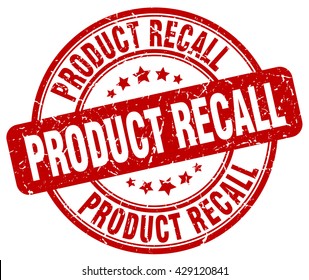 Product Recall. Stamp