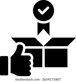 Produktempfehlung Symbol Glyphe Vektorgrafik