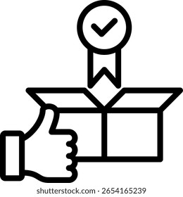 Vektorgrafik mit dem Symbol der Produktempfehlung