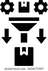 Product Refinement Icon Glyph Vector Illustration