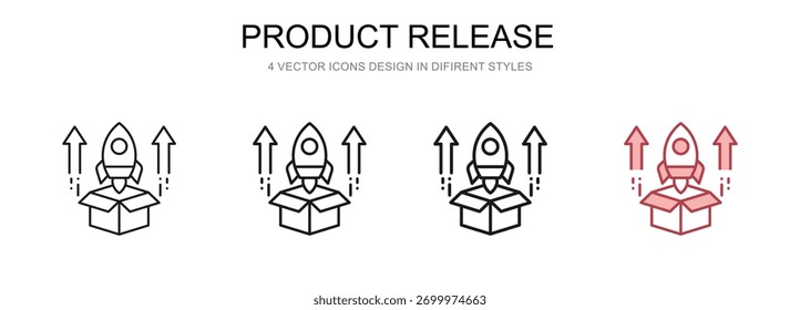 Autorización de Producto en 4 estilos diferentes Ilustración vectorial