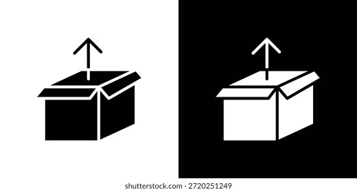 Product release icon black flat pictogram. For graphic and web design.