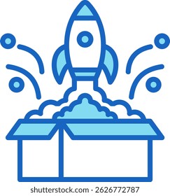 Icono de Autorización de Producto Ilustración vectorial azul