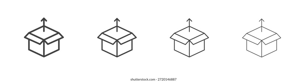 Producto Autorización concepto de icono Linear Pictogram. Ilustración de elemento simple.