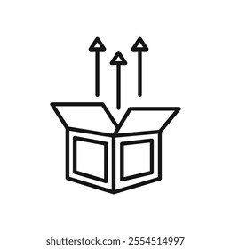 Product release icon Isolated flat vector in outline