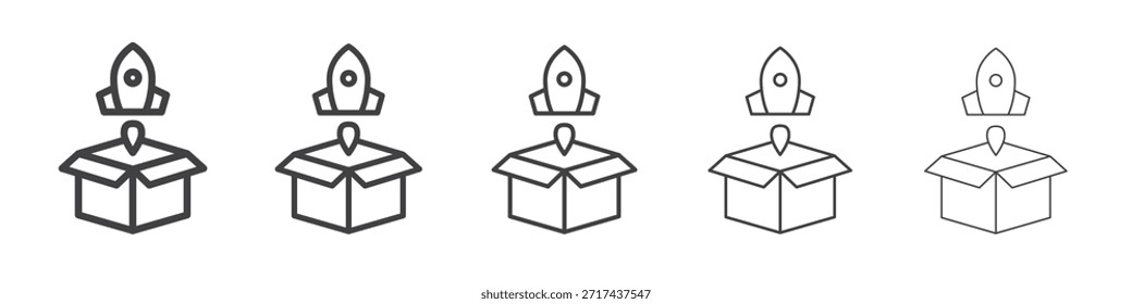 Icono de Autorización de Producto en el concepto de trazos lineales