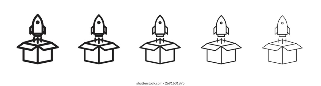 Producto Autorización icono logotipo conjunto concepto Ilustración vectorial de stock.
