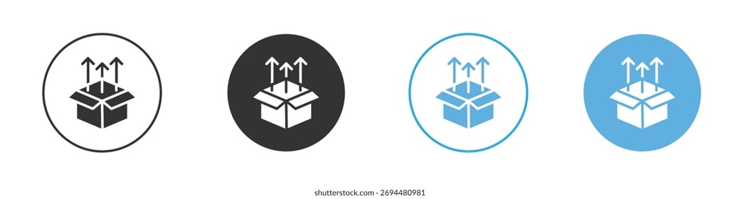 Produktveröffentlichungssymbol Logo-Vorlage Designset