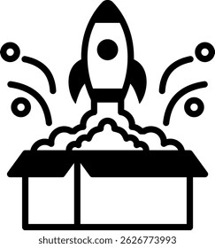 Product Release Icon Mixed Vector Illustration