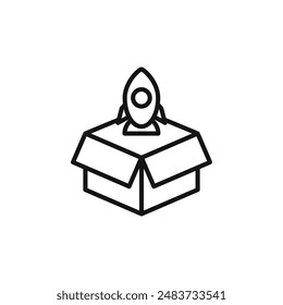 Product release icon outline collection in black