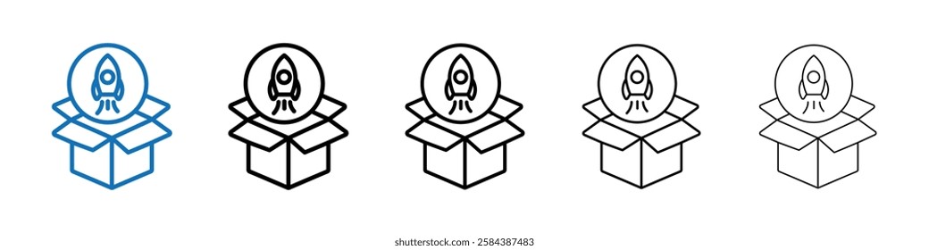 Product release icon Outline vector logo for web ui