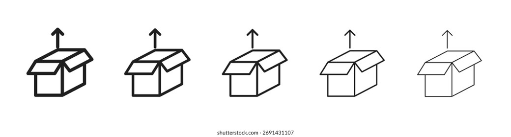 Product release icon, outline vector logo illustration, linear pictogram isolated