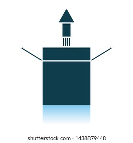 Product Release Icon. Shadow Reflection Design. Vector Illustration.