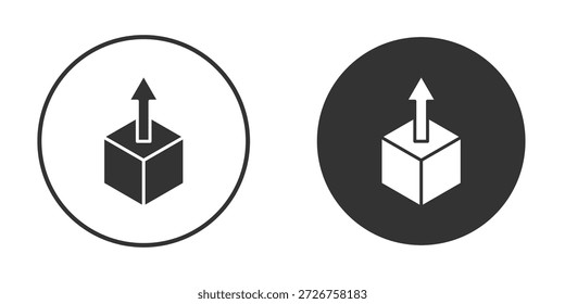 ícone de liberação do produto silhueta forma gráfico simples símbolos clipart