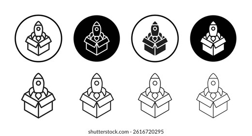 Product release icon Thin line illustration set