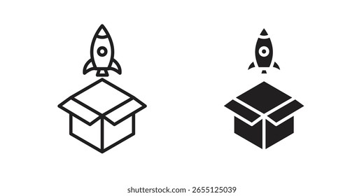 Projeto vetorial do ícone da versão do produto. definir ícones da Web