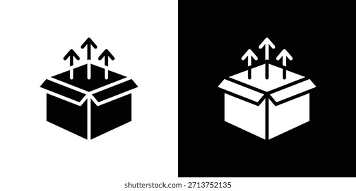 Icono de Autorización de Producto. Ilustración vectorial. Silueta en color negro