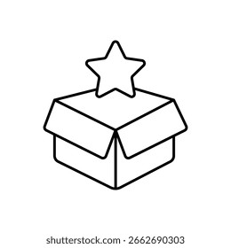 Product Release Launch Announcement Line Icon	