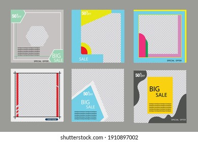 Product representation sell banner set of six.