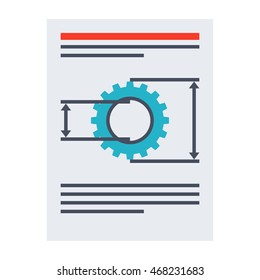 Product Requirements Document Vector Illustration In Flat Style.