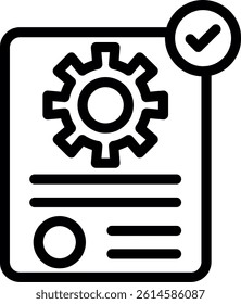 Product Requirements Line Vector Icon Design