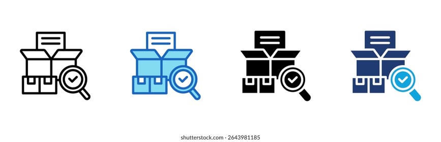 Icono de investigación de Producto Ilustración vectorial de estilo múltiple
